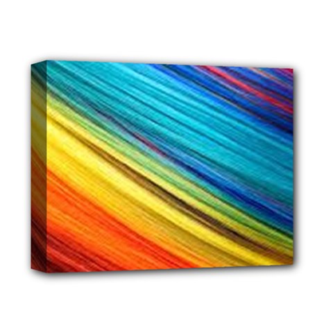 Rainbow Deluxe Canvas 14  X 11  (stretched) by NSGLOBALDESIGNS2