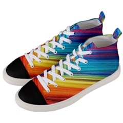 Rainbow Men s Mid-top Canvas Sneakers by NSGLOBALDESIGNS2