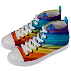 Rainbow Women s Mid-top Canvas Sneakers by NSGLOBALDESIGNS2