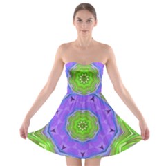 Abstract Art Colorful Strapless Bra Top Dress by Simbadda