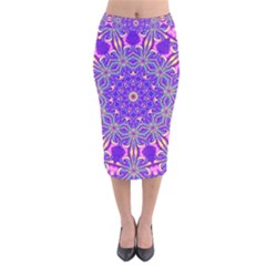 Abstract Art Abstract Background Velvet Midi Pencil Skirt by Simbadda