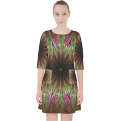 Julian Star Star Fun Green Violet Pocket Dress by Simbadda