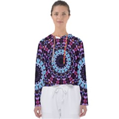 Kaleidoscope Shape Abstract Design Women s Slouchy Sweat by Simbadda