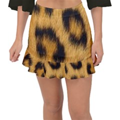 Leopard Print Fishtail Mini Chiffon Skirt by NSGLOBALDESIGNS2