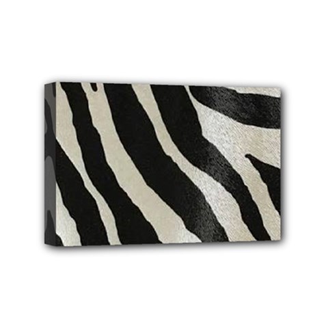 Zebra Print Mini Canvas 6  X 4  (stretched) by NSGLOBALDESIGNS2