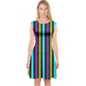 Retro Stripe 1 Vertical Retro Stripe 1 Capsleeve Midi Dress View1