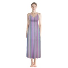 Rainbow Stripe Version 2 Button Up Chiffon Maxi Dress by dressshop