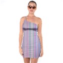 Rainbow Stripe Version 2 One Soulder Bodycon Dress View1