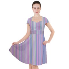 Rainbow Stripe Version 2 Cap Sleeve Midi Dress by dressshop