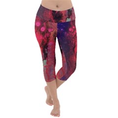 Desert Dreaming Lightweight Velour Capri Yoga Leggings by ArtByAng