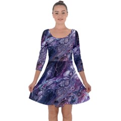 Planetary Quarter Sleeve Skater Dress by ArtByAng