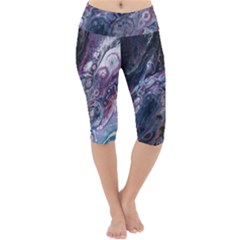 Planetary Lightweight Velour Cropped Yoga Leggings by ArtByAng