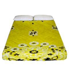 Grunge Yellow Bandana Fitted Sheet (king Size) by dressshop