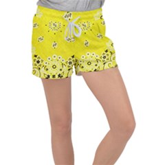 Grunge Yellow Bandana Women s Velour Lounge Shorts by dressshop