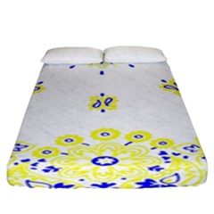 Faded Yellow Bandana Fitted Sheet (king Size) by dressshop