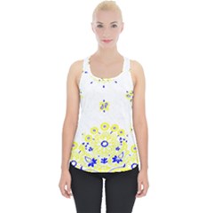 Faded Yellow Bandana Piece Up Tank Top by dressshop