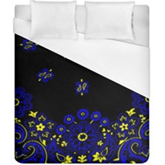 Blue Yellow Bandana Duvet Cover (california King Size) by dressshop