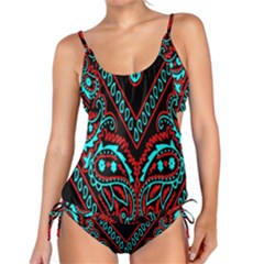 Blue And Red Bandana Tankini Set by dressshop