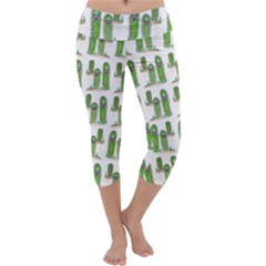 Prickle Plants Capri Yoga Leggings by ArtByAng