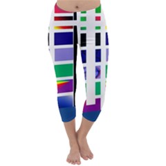 Color Graffiti Pattern Geometric Capri Winter Leggings  by Nexatart