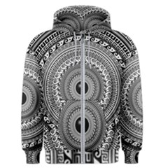 Graphic Design Round Geometric Men s Zipper Hoodie by Nexatart