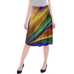 Graffiti Painting Pattern Abstract Midi Beach Skirt by Nexatart