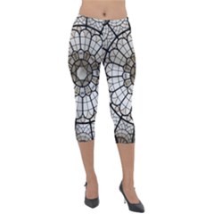 Pattern Abstract Structure Art Lightweight Velour Capri Leggings  by Nexatart