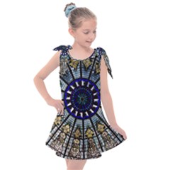 Pattern Art Form Architecture Kids  Tie Up Tunic Dress by Nexatart