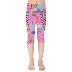 Illustration Reason Leaves Design Kids  Capri Leggings  by Nexatart