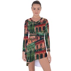 Havana Cuba Architecture Capital Asymmetric Cut-out Shift Dress by Nexatart