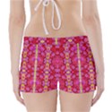 Roses And Butterflies On Ribbons As A Gift Of Love Boyleg Bikini Wrap Bottoms View2