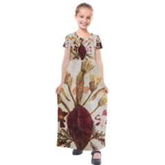 Holy Land Flowers 3 Kids  Short Sleeve Maxi Dress by DeneWestUK