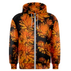 Yellow Flower Abstract Men s Zipper Hoodie by bloomingvinedesign