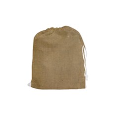 Burlap Coffee Sack Grunge Knit Look Drawstring Pouch (medium) by dressshop