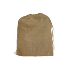 Burlap Coffee Sack Grunge Knit Look Drawstring Pouch (large) by dressshop