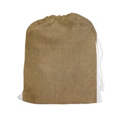 Burlap Coffee Sack Grunge Knit Look Drawstring Pouch (xxl) by dressshop