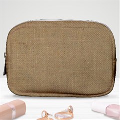 Burlap Coffee Sack Grunge Knit Look Make Up Pouch (small) by dressshop