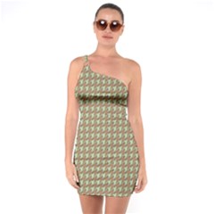 Barrel Of Monkey’s Houndstooth Pattern Dresses One Soulder Bodycon Dress by emilyzragz