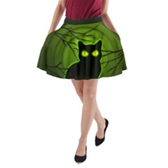 Halloween Cat A-line Pocket Skirt by JadehawksAnD