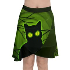 Halloween Cat Chiffon Wrap Front Skirt by JadehawksAnD