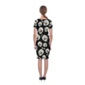 Halloween skull pattern Classic Short Sleeve Midi Dress View2