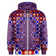 Digital Art Background Red Blue Men s Zipper Hoodie by Sapixe