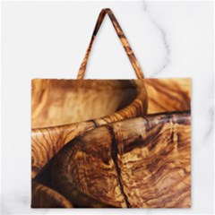 Olive Wood Wood Grain Structure Zipper Large Tote Bag by Sapixe