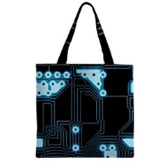 Seamless Repeat Repetitive Zipper Grocery Tote Bag by Sapixe