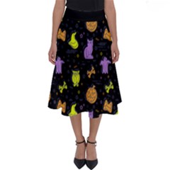 Halloween Pattern 2 Perfect Length Midi Skirt by JadehawksAnD