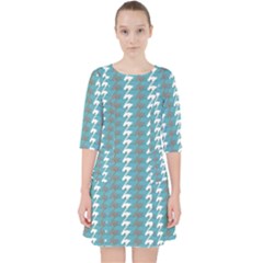 Swan Herd Houndstooth Pattern  Pocket Dress by emilyzragz