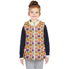 Fruit Tree Salad Pattern Kid s Hooded Puffer Vest by emilyzragz