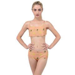 Bee A Bug Nature Wallpaper Layered Top Bikini Set by Sapixe