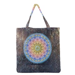 Mandala Cosmos Spirit Grocery Tote Bag by Sapixe