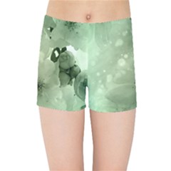 Wonderful Flowers In Soft Colors Kids Sports Shorts by FantasyWorld7